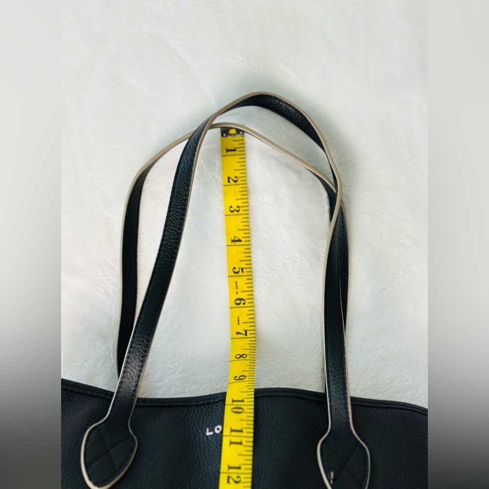 Lodis Black Leather Tote Bag - Picture 5 of 9